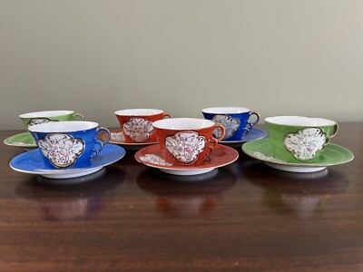 Vintage Demitasse Coffee Tea Mugs Cups | Expresso & Turkish Set of 6
