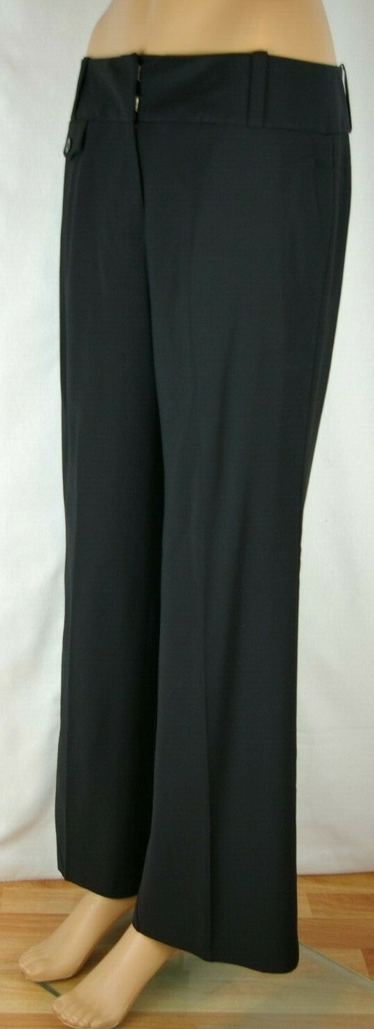 Talbots Petites Stretch Solid Black Flat Front Li… - image 2