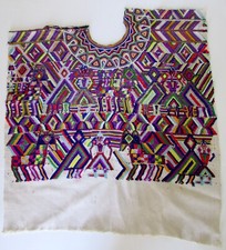 VTG Guatemalan Woven Huipil for Scrap or Repurposing