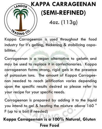 Kappa Carrageenan - 4 Ounces (1/4 lb) Semi-Refined - Food Grade - Picture 4 of 9