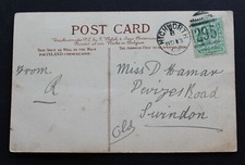 Highworth, Wiltshire 1905 '295' Duplex postmark on a Rom. postcard