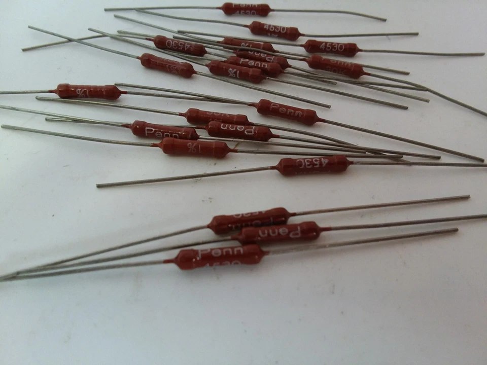 PENN RN20X RESISTOR FIXO 30K OHMS 1% DE TOLERÂNCIA (LOTE DE 20) NOVO EM FOLHA - Imagem 2 de 2