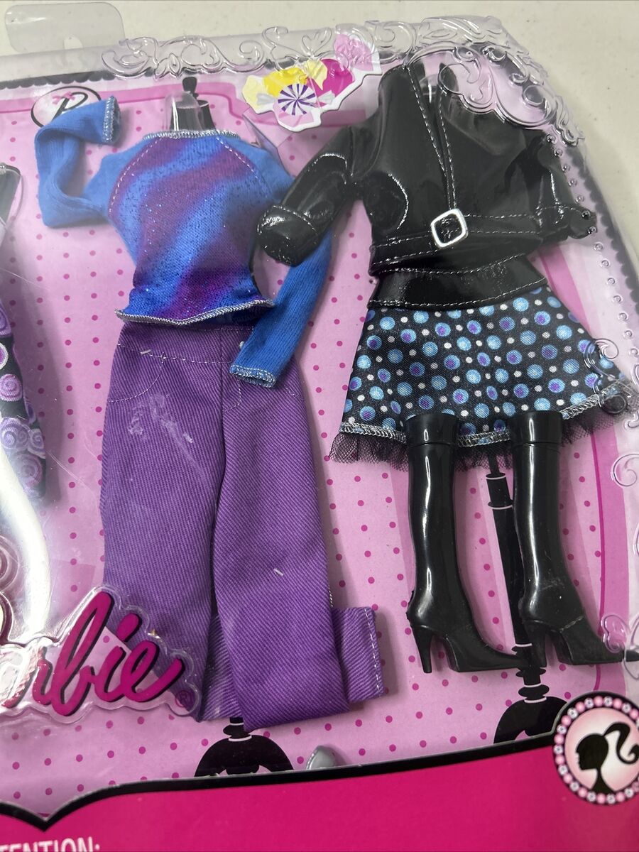 Barbie Fashion Fever N4855 Gift Set 4 Outfits, Mattel 2009 Barbie Fashion Fever N4855 Gift Set 4 Outfits, Mattel 2009