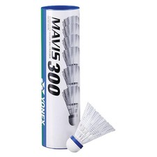 Yonex Mavis 300 Shuttles (Tube of 6) White White