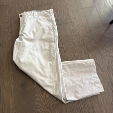 IZOD Pants Mens 38x30 Cotton Chino Classic Straight Flat Front Light Gray NWT