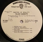 BLACK SABBATH Master Of Reality WHITE LABEL PROMO 1A/1A Pitman NM Error Copy