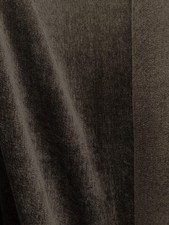 DEEP BROWN Chenille Velvet Upholstery Drapery Fabric 56 in. Sold By The Yard
