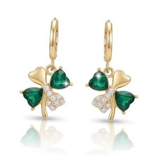 St Patricks Day Earrings for Women Irish Holiday Shamrock Clover Green Heart
