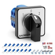 Rotary Changeover Switch,20A 3-Position,8-Terminal 20A 3-Position 8-Terminal