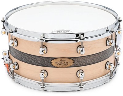 Pearl Music City Custom Craftsman Select Solid Maple Snare Drum - 6.5 inches x