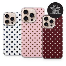 Polka Dot Phone Case Stylish Cover for iPhone 17 for Pixel 10 Samsung s25 PC229