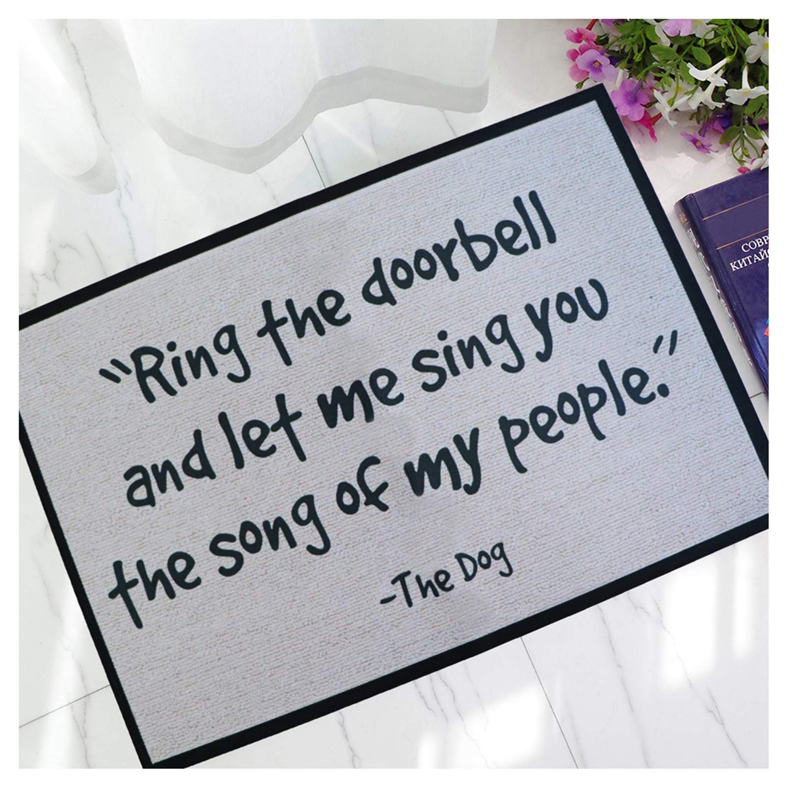 Front Door Mat Outdoor Indoor Enter Funny Doormat Outside Large Rubber Thin N...
