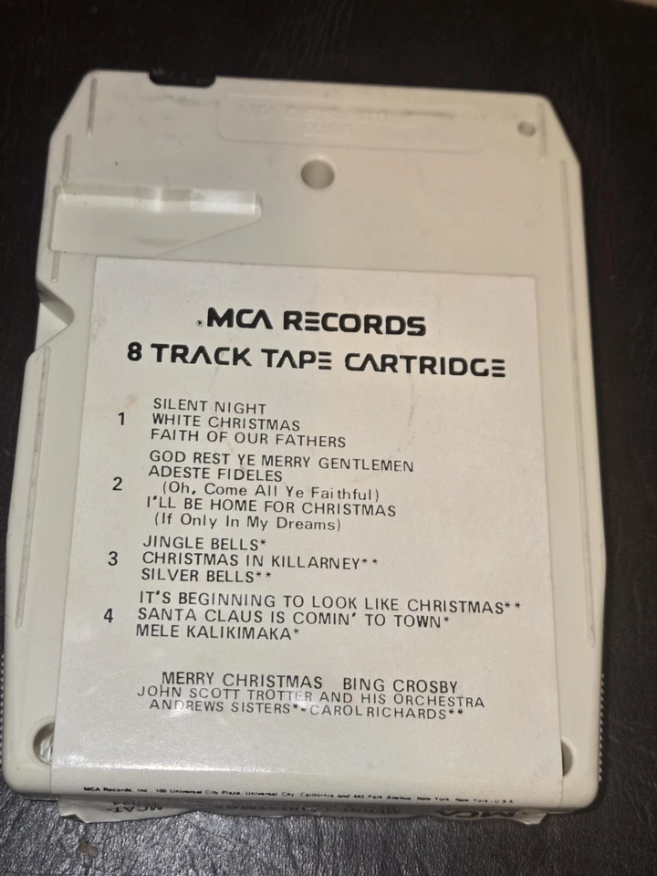 Винтажная коробка для хранения 8 ДОРОЖЕК ЛЕНТЫ из искусственной кожи, вмещает ~ 24) 8 дорожек с 6 дорожками - Изображение 3 из 4