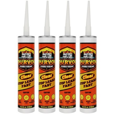 Durvol Pro Flex RV Roof Flexible Sealant Caulking Pack-4 Clear