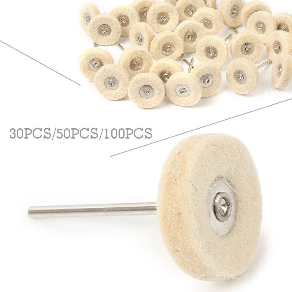 Dental Prophy Polishing Brush Wool Alumina Cotton Felt Pad Wheel Grinder Buffing