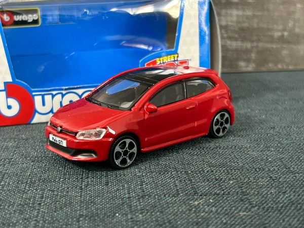 Volkswagen Vw Polo Gti Skala 1/43 Bburago Burago Modell Spielzeugauto Metall-image