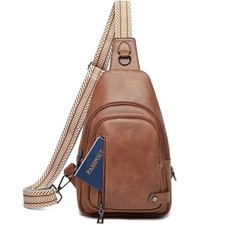 7L Sling Bag Crossbody Bags for Women Fanny Packs Purses Cross Body Bag 2-brown