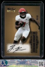 2022 Wild Card Matte #MB-A Zonovan Knight Gold/Blue Foil /25 Auto 9.1G