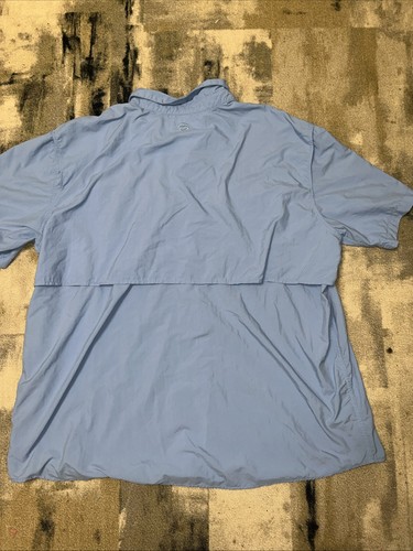 Magellan Shirt Mens 3X Button Up Relaxed Fit Blue Fishing Outdoor Vented SS - Picture 9 of 10