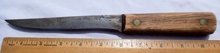 Vintage OLD HICKORY 6" Carbon Steel Utility Knife Tru Edge Ontario Knife Co. USA