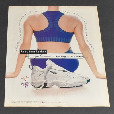 1996 Print Ad Sexy Fashion Lady Legs Reebok Aerobic Workout Smooth Beauty Art L