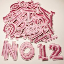 75pcs Iron On Letter  Number Patches Embroidery Applique for Clothing