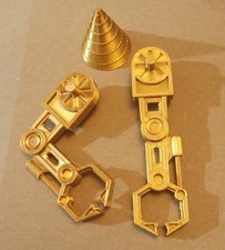 Custom Micronauts Microtron Arms With Elbows  Drill Silk Gold PLA New Mego