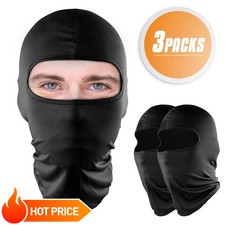3 Pack Tactical Balaclava Thin Full Face Masks Lightweight Motorcycle Warmer Ski