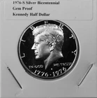 SILVER 1976-S SILVER GEM DEEP CAMEO PROOF BICENTENNIAL KENNEDY HALF DOLLAR
