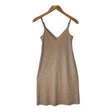 Commando Classic Tailored Slip Dress Nude Beige Stretch S/M Smoothing Underdress