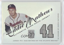 2001 Topps Tribute Retired Jerseys Eddie Mathews #RJEM HOF 10pr