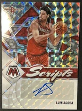 2021-22 Panini Mosaic Scripts Luis Scola #SC-LSC Auto Houston Rockets