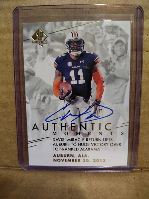 Chris Davis 2014 SP Authentic Moments Kick Six Auto Auburn Tigers Football SP JC