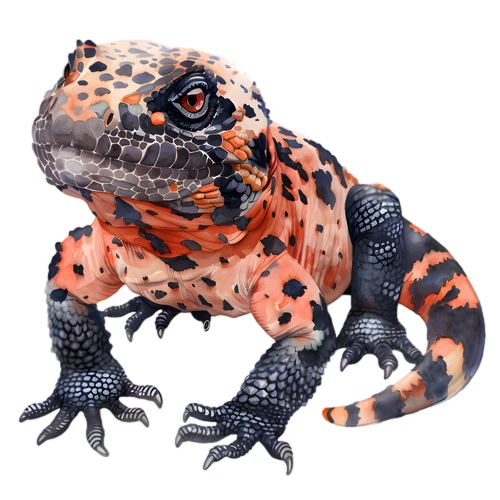 Gila Monster Lizard Safari Zoo Animal Self Adhesive Sticker