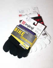 2 New injinji toe socks small, Performance 2.0, BIKE black & Multi-sport White