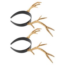 2pcs Deer Headband: Cute Reindeer Antler Headband - Sparkly Horn Costume Hair