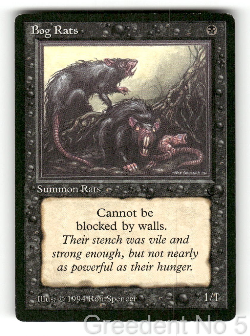 Bog Rats Common The Dark Magic: The Gathering Heavily Played