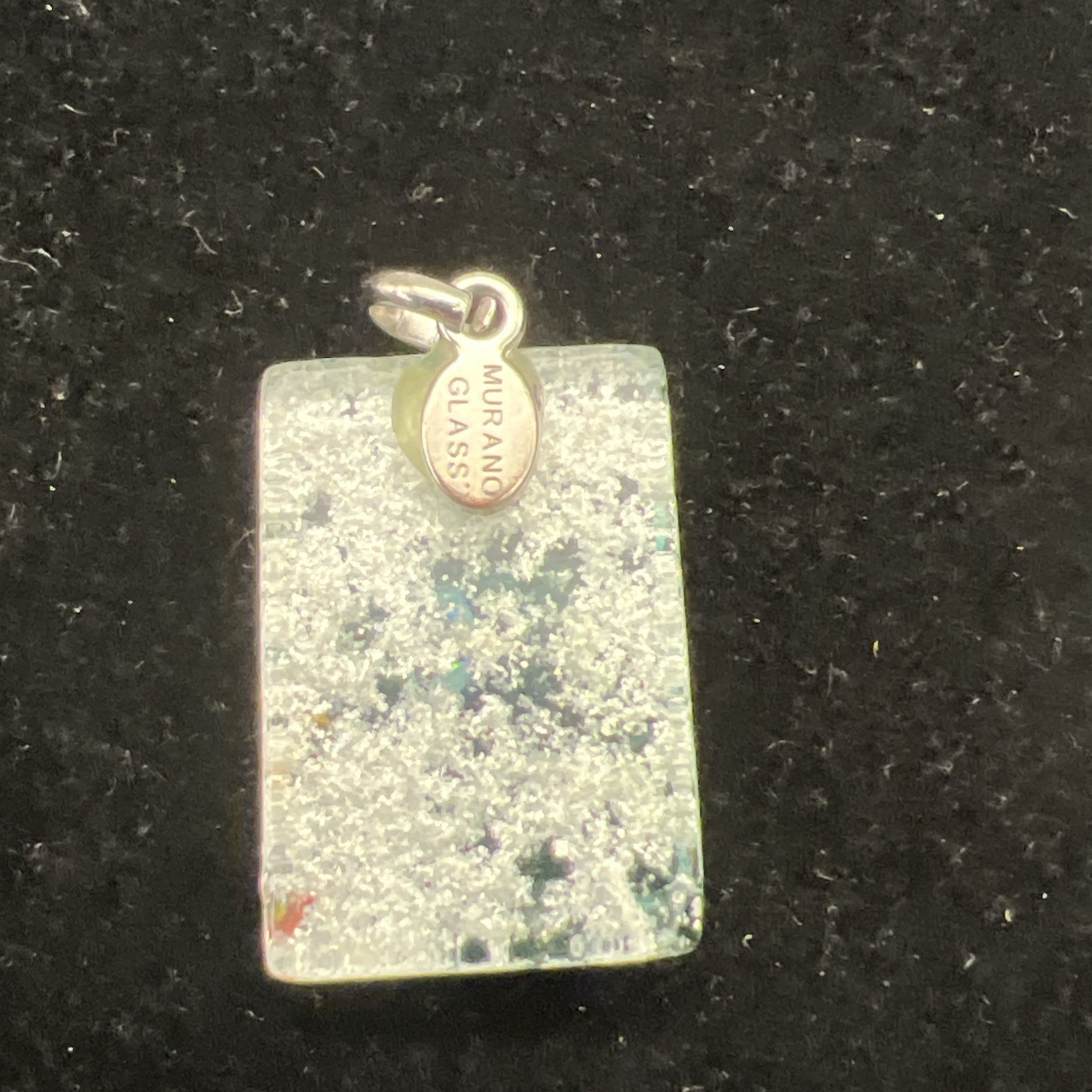 Murano Glass Rectangle Signed Pendant - image 2