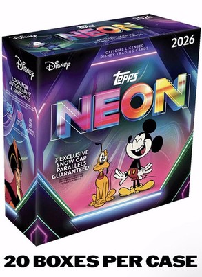  2026 Topps Disney Neon - Mega Box Sealed Case of 20 Boxes INHAND