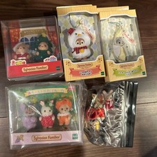 Sylvanian Families 6-Piece Set Baby Animals Keychains Christmas Collectible