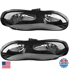 Autosaver88 Headlight Assembly Compatible 1998-2002 Chevy Camaro Black Housing