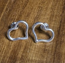 Seller-Made Sterling Silver Heart Stud Earrings