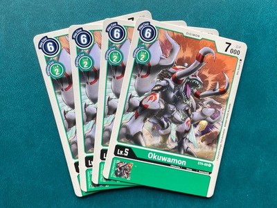 Okuwamon ST4-09 Playset Starter Deck Giga Green Digimon Card Game x4