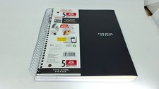 5 Subject Five Star Notebook, 200 Sheets, Black, 8" x 10.5", Water Resistant
