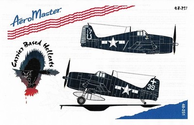 AMD48-251 AeroMaster Decals 1:48 Grumman F6F-5 Hellcat: Carrier Based Hellcats