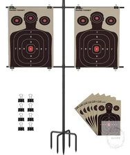 Adjustable Shooting Target Stand with 5-Prong Base, Portable Steel Target Holder