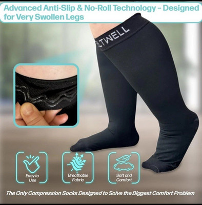 Beltwell Plus Size Compression Socks Size 6XL Skin Color Swollen Calves Ankles