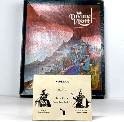 Vintage 1979 TSR - Divine Right ''MUETAR'' Identity Card Replacement Piece ONLY