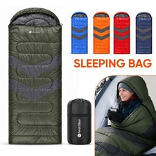 Camping Sleeping Bag Waterproof 4 Season Lightweight Adult Hiking Travel UK Bag