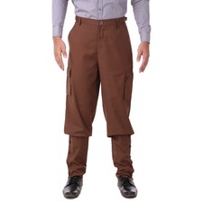 ThePirateDressing Men's Steampunk Victorian Pants Trousers Chocolate
